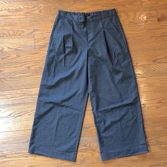 Banana Republic wide leg trouser in charcoal grey - Picture 1 of 5